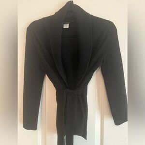BCBG - Black Open Front Cardigan - 100% Merino Wool